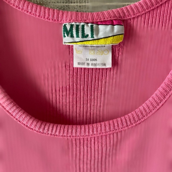 Pink Ribbed Tank Top - Picture 5 of 6